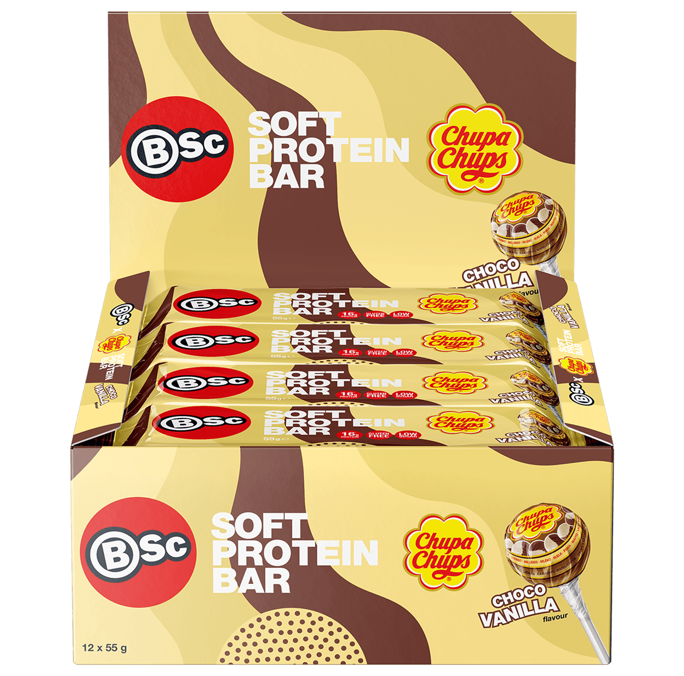 BSc Body Science Soft Protein Bars 12 x Chupa Chups Choco Vanilla