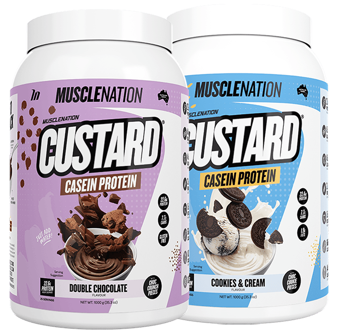 Muscle Nation Custard Casein Twin Pack