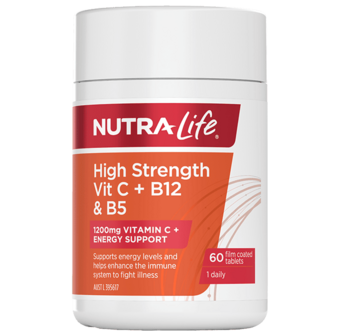 Nutra-Life High Strength Vit C + B12 & B5